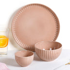 Costola Beige 16 Piece Ceramic Dinner Set For 6 Nestasia