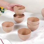 Costola Beige 16 Piece Ceramic Dinner Set For 6 Nestasia