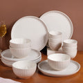 Costola Pure White 16 Piece Dinner Set For 6 Nestasia
