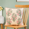 Cottagerose Cross Stitch Cotton Cushion Cover 40x40cm Nestasia