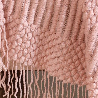 Textured Light Pink Throw Nestasia