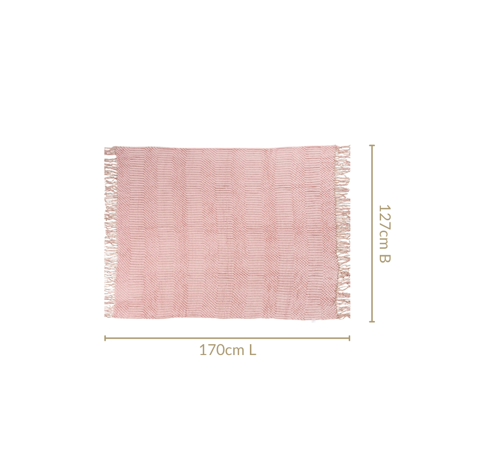 Textured Light Pink Throw Nestasia