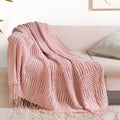 Textured Light Pink Throw Nestasia