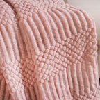 Textured Light Pink Throw Nestasia