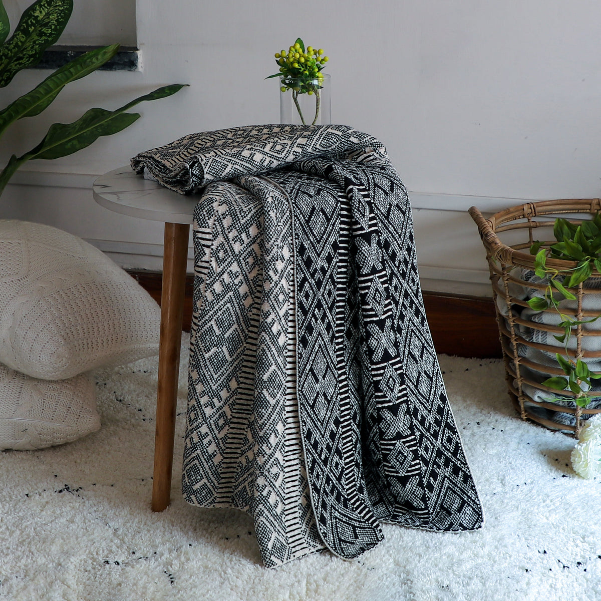 Cotton Throw Patterned Nestasia
