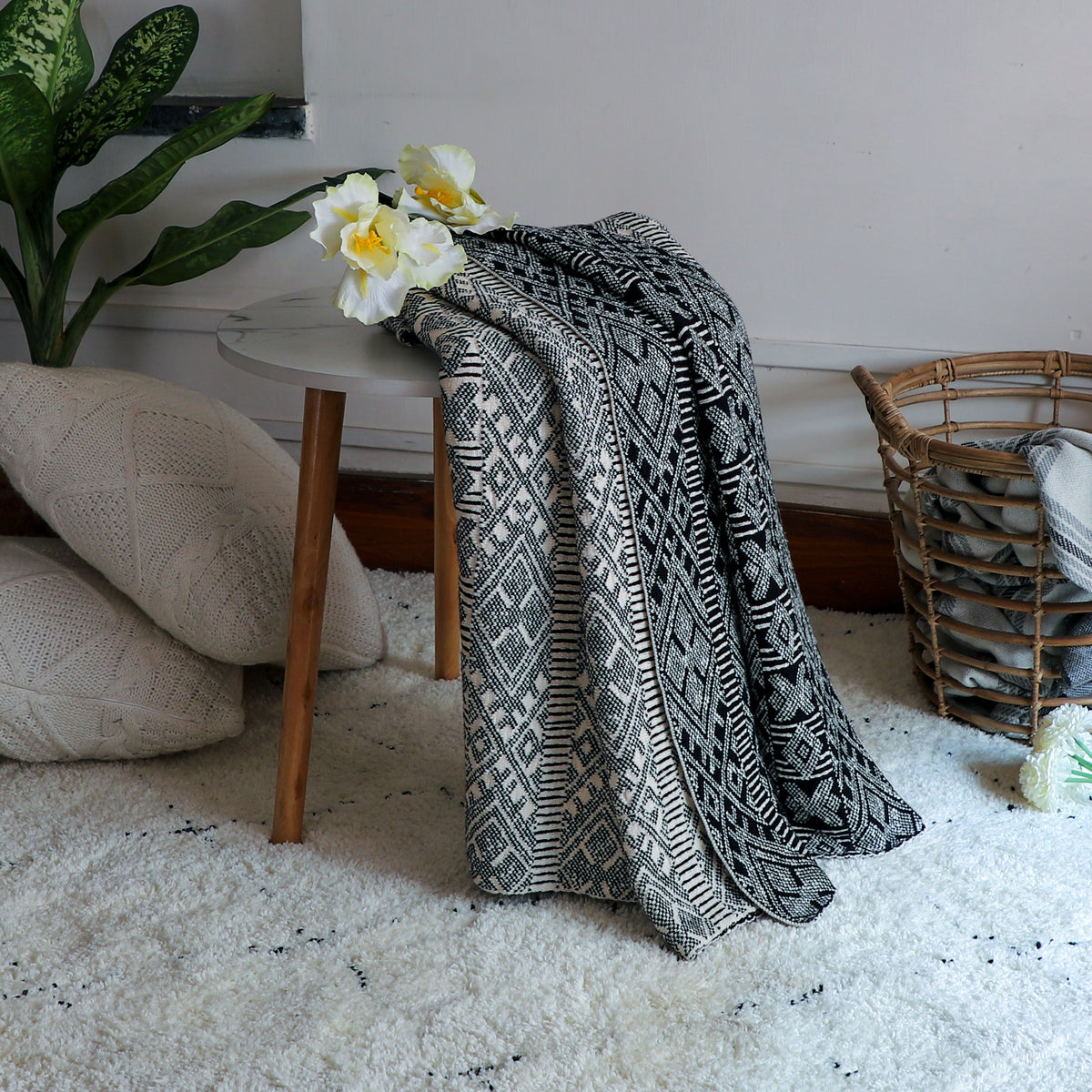 Cotton Throw Patterned Nestasia