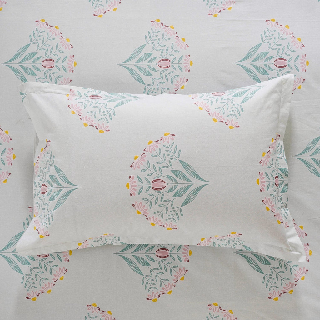 Daisy Florals King Sized Pure Cotton Bedding Set 180 TC Ultra Soft 275x275 cm Nestasia