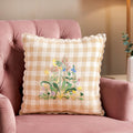 Countryside Bloom Embroidered Cushion Cover 46x46cm Nestasia