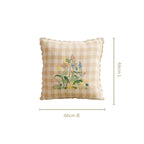 Countryside Bloom Embroidered Cushion Cover 46x46cm Nestasia