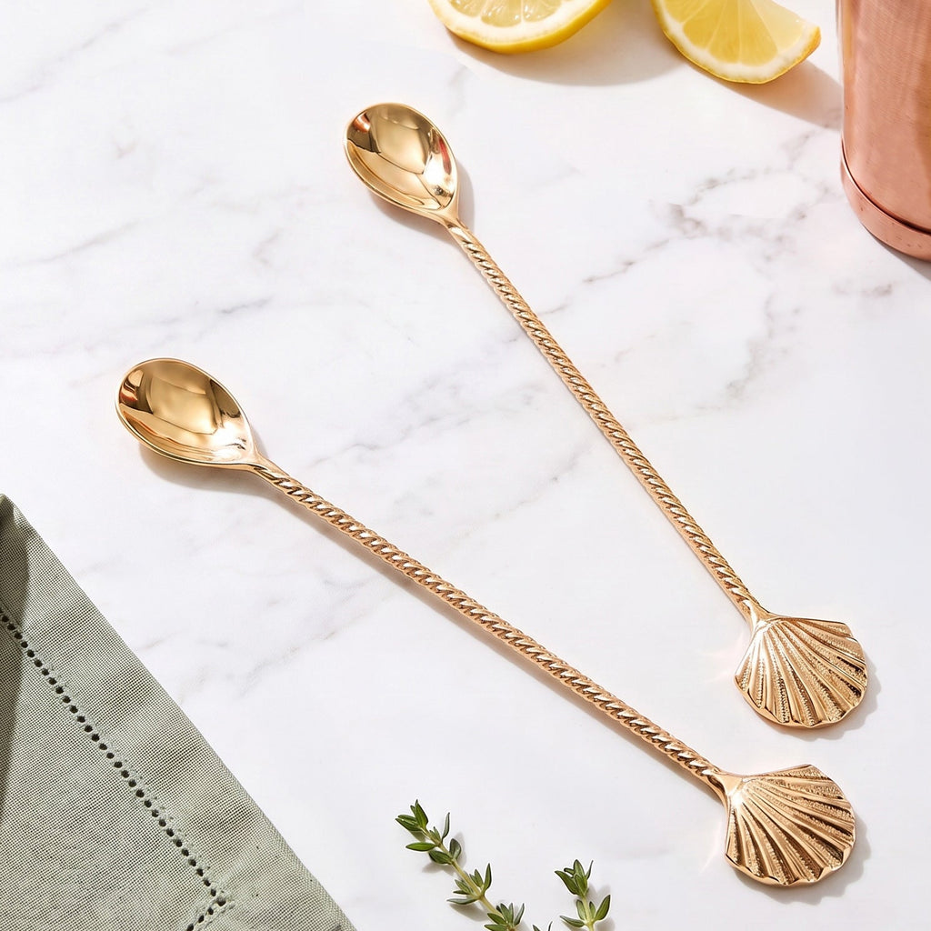 Shell Stirring Spoon Set Of 2 Nestasia
