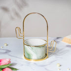 Cacti Frame Marble Ceramic Planter Green Nestasia