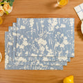 Slate Blue Pure Cotton Placemat Set Of 4 Nestasia