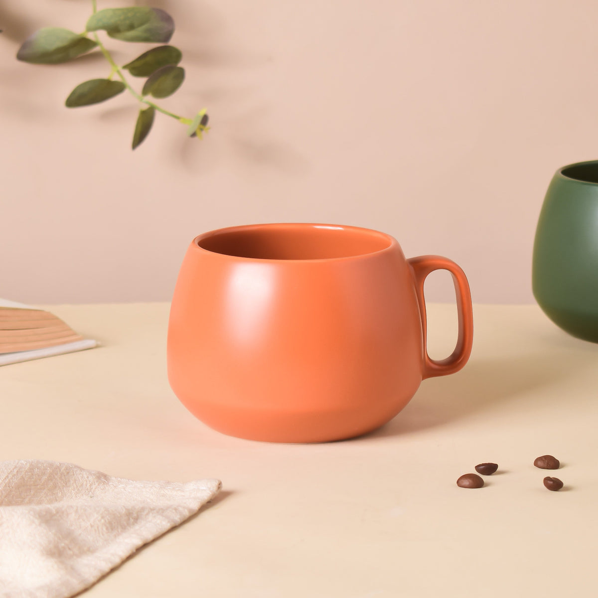 Terracotta Brown Round Mug 350 ml Nestasia