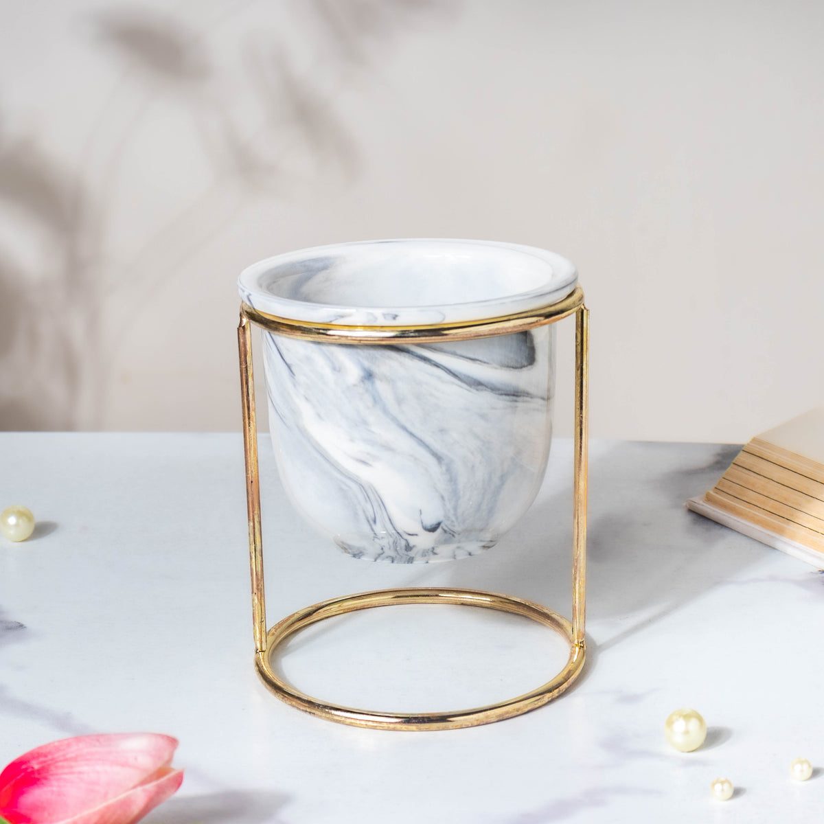 Botanica Marble Grey Planter with Stand Nestasia