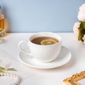 Serena White Truffle Cup and Saucer Set Nestasia