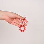Crimson Glimmer Cute Keychain Nestasia