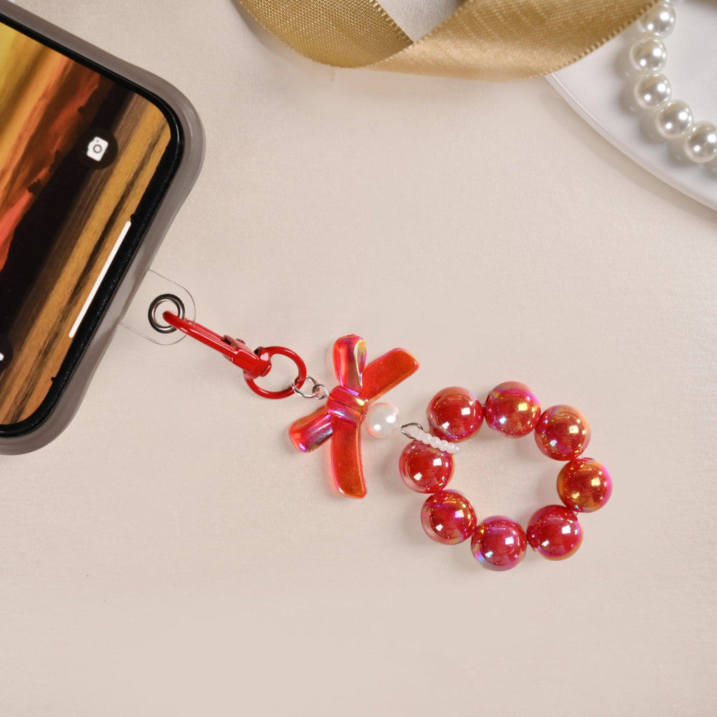 Crimson Glimmer Cute Keychain Nestasia
