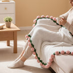 Crochet Flower Bouquet Throw Pink 80cm Nestasia