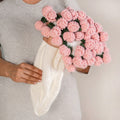 Crochet Flower Bouquet Throw Pink 80cm Nestasia