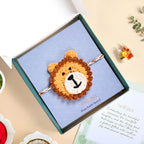 Crochet Natural Fibre Kids Lion Rakhi Gift Set Nestasia