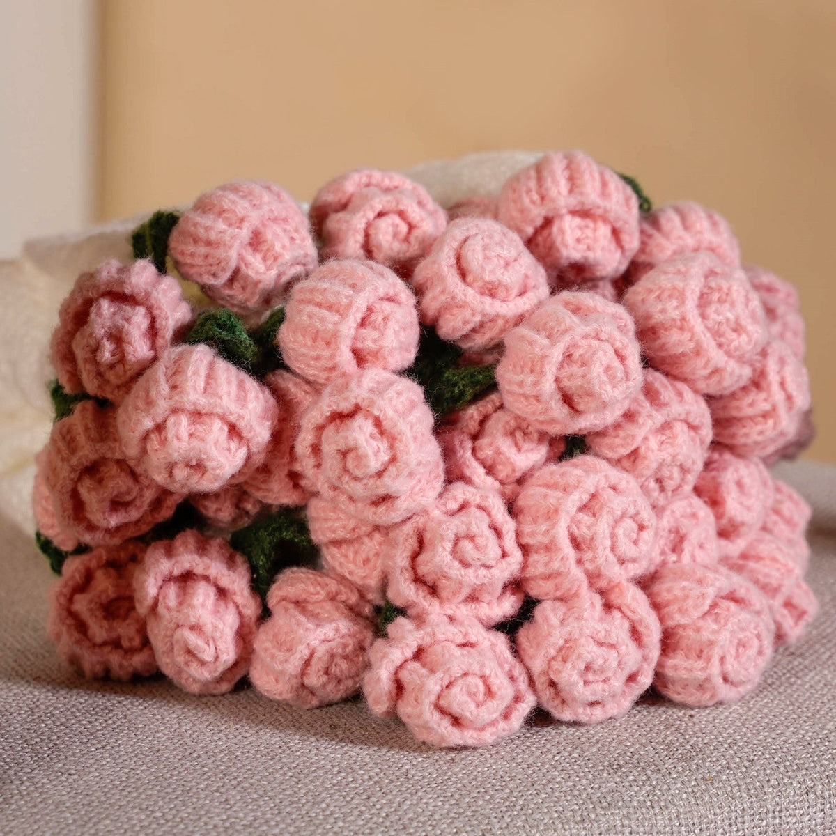 Crochet Flower Bouquet Throw Pink 80cm Nestasia