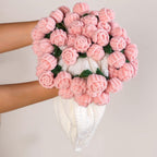 Crochet Flower Bouquet Throw Pink 80cm Nestasia