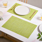 Crosshatch Green Placemat Set Of 6 Nestasia