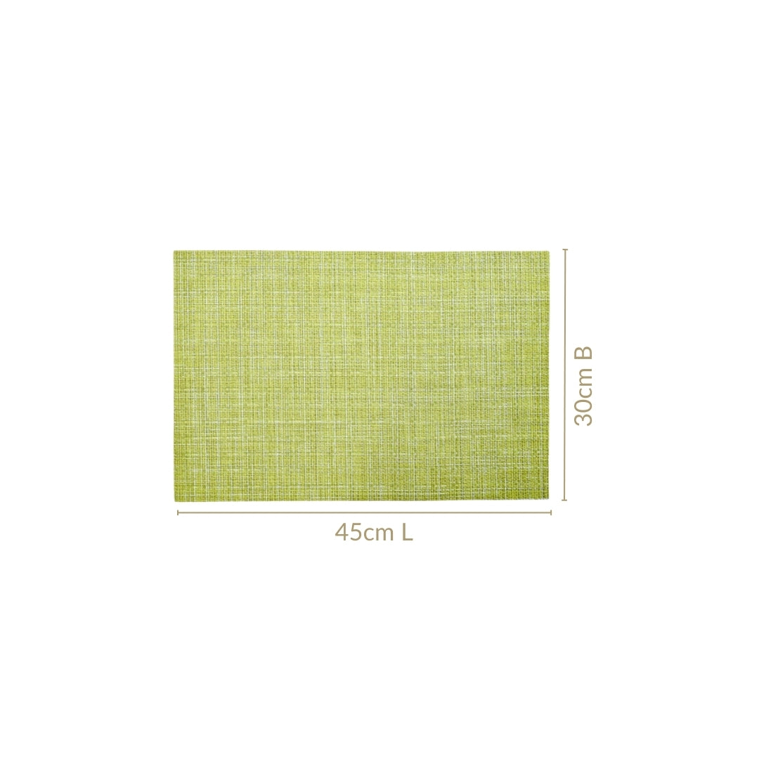 Crosshatch Green Placemat Set Of 6 Nestasia