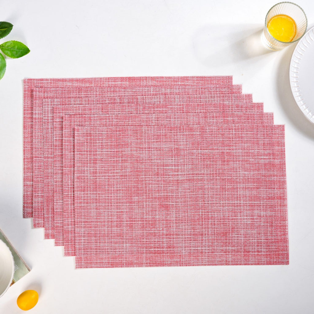 Crosshatch Red Placemat Set Of 6 Nestasia