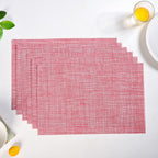 Crosshatch Red Placemat Set Of 6 Nestasia