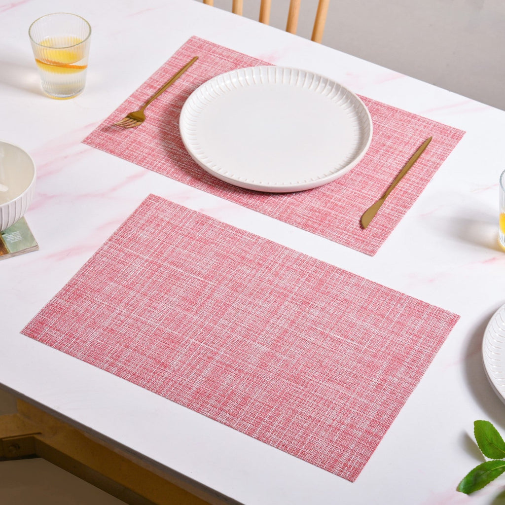 Crosshatch Red Placemat Set Of 6 Nestasia