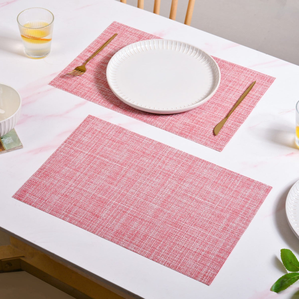 Crosshatch Red Placemat Set Of 6 Nestasia