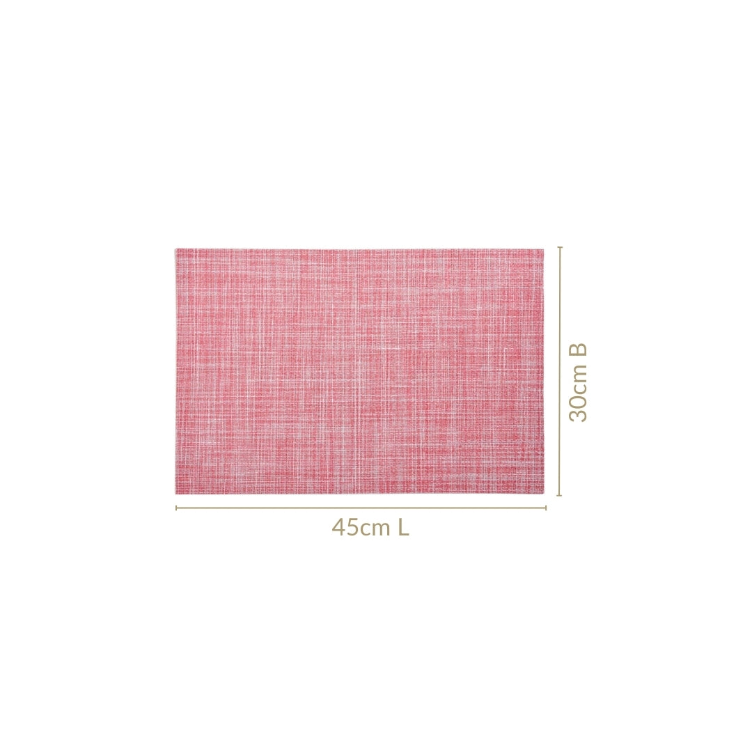 Crosshatch Red Placemat Set Of 6 Nestasia