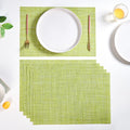 Crosshatch Green Placemat Set Of 6 Nestasia