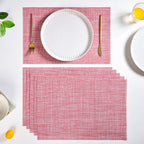 Crosshatch Red Placemat Set Of 6 Nestasia