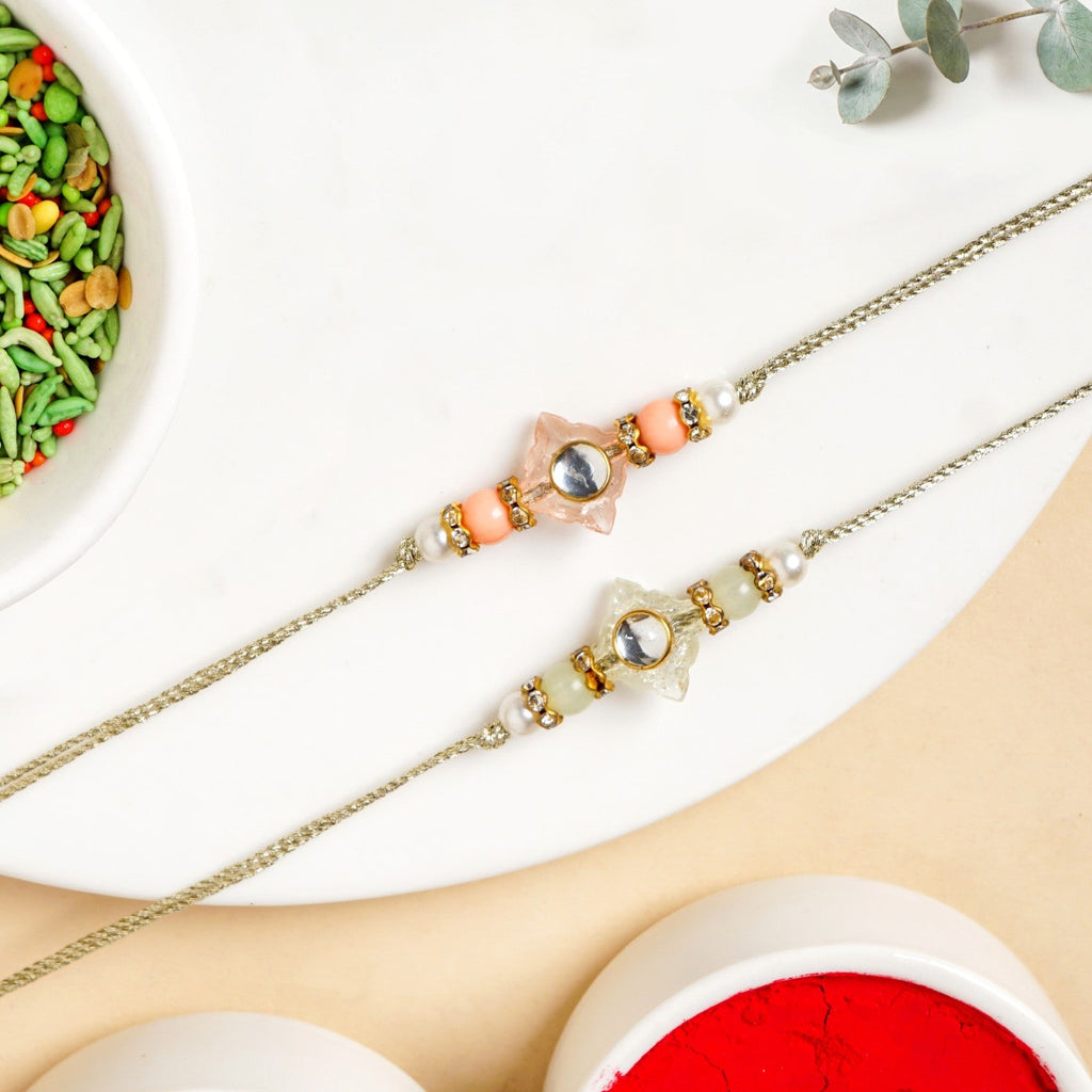 Crystal Simplistic Rakhi Gift Set Nestasia
