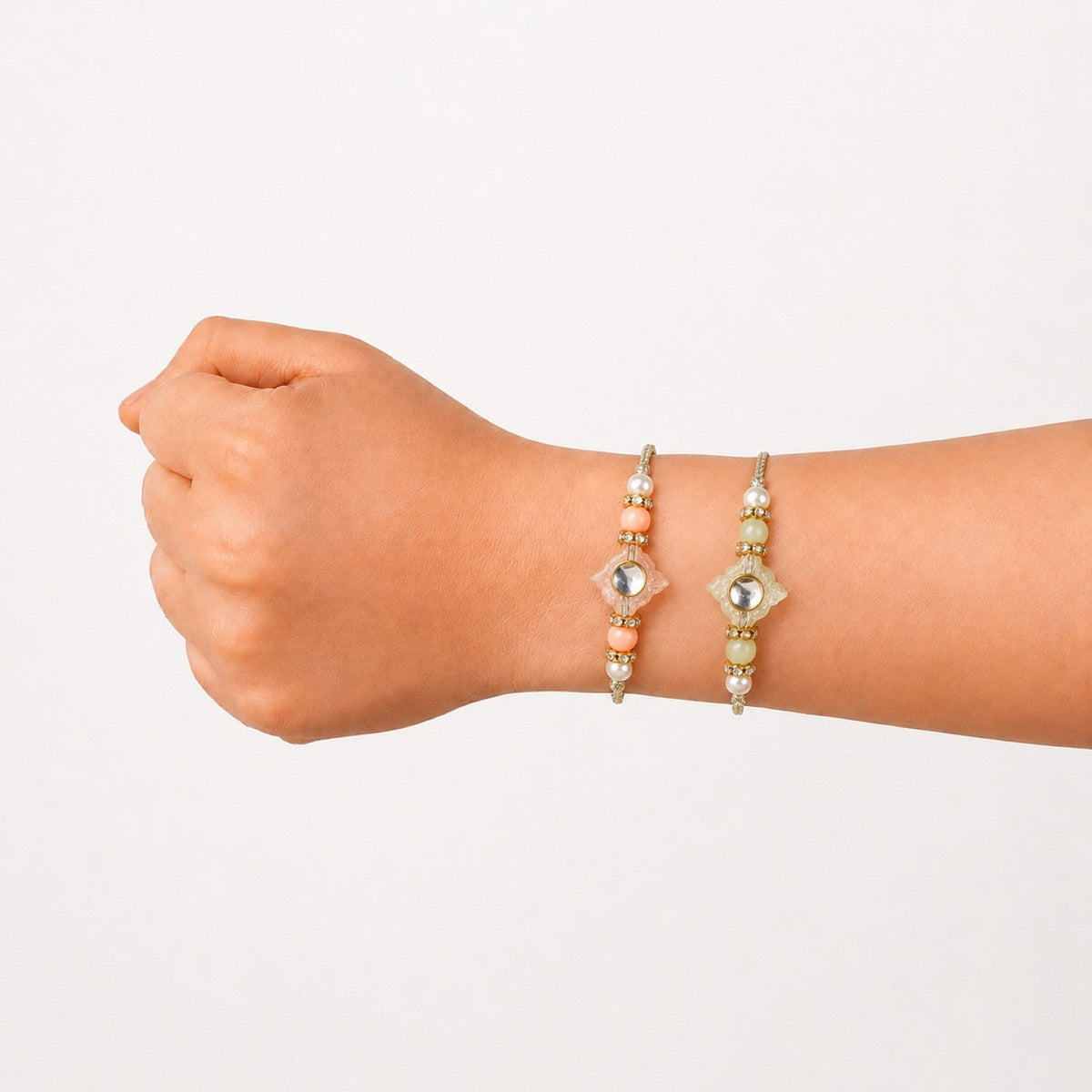 Crystal Simplistic Rakhi Gift Set Nestasia