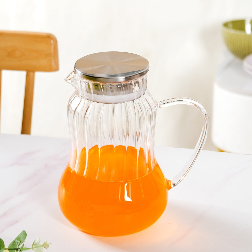 Tall Borosilicate Glass Jug 1950ml Nestasia
