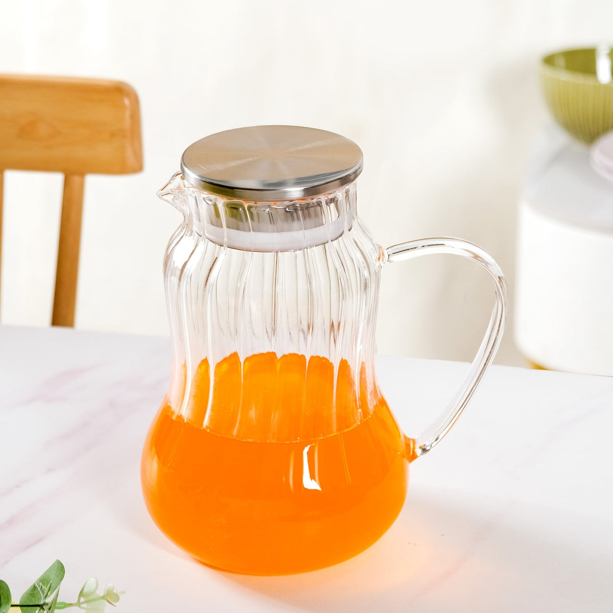Tall Borosilicate Glass Jug 1950ml Nestasia