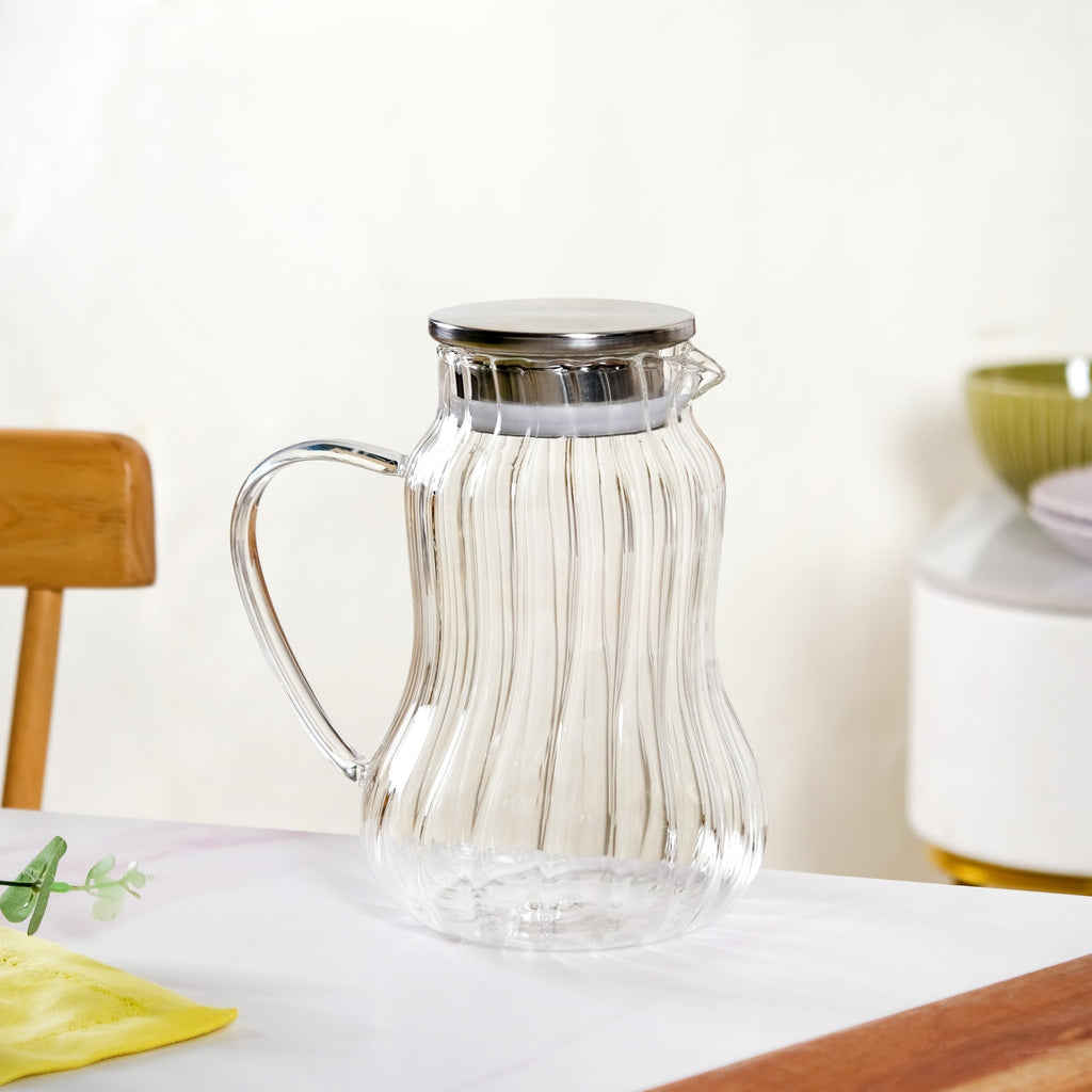 Tall Borosilicate Glass Jug 1950ml Nestasia