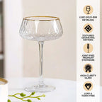 Crystal Gold Rim Cocktail Glass Set Of 2 320ml Nestasia