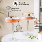 Crystal Gold Rim Cocktail Glass Set Of 2 320ml Nestasia
