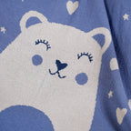 Cuddle Bear Knitted Cotton Throw Blanket For Toddlers 105x78cm Nestasia