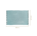 Teal Woven Throw Blanket Nestasia