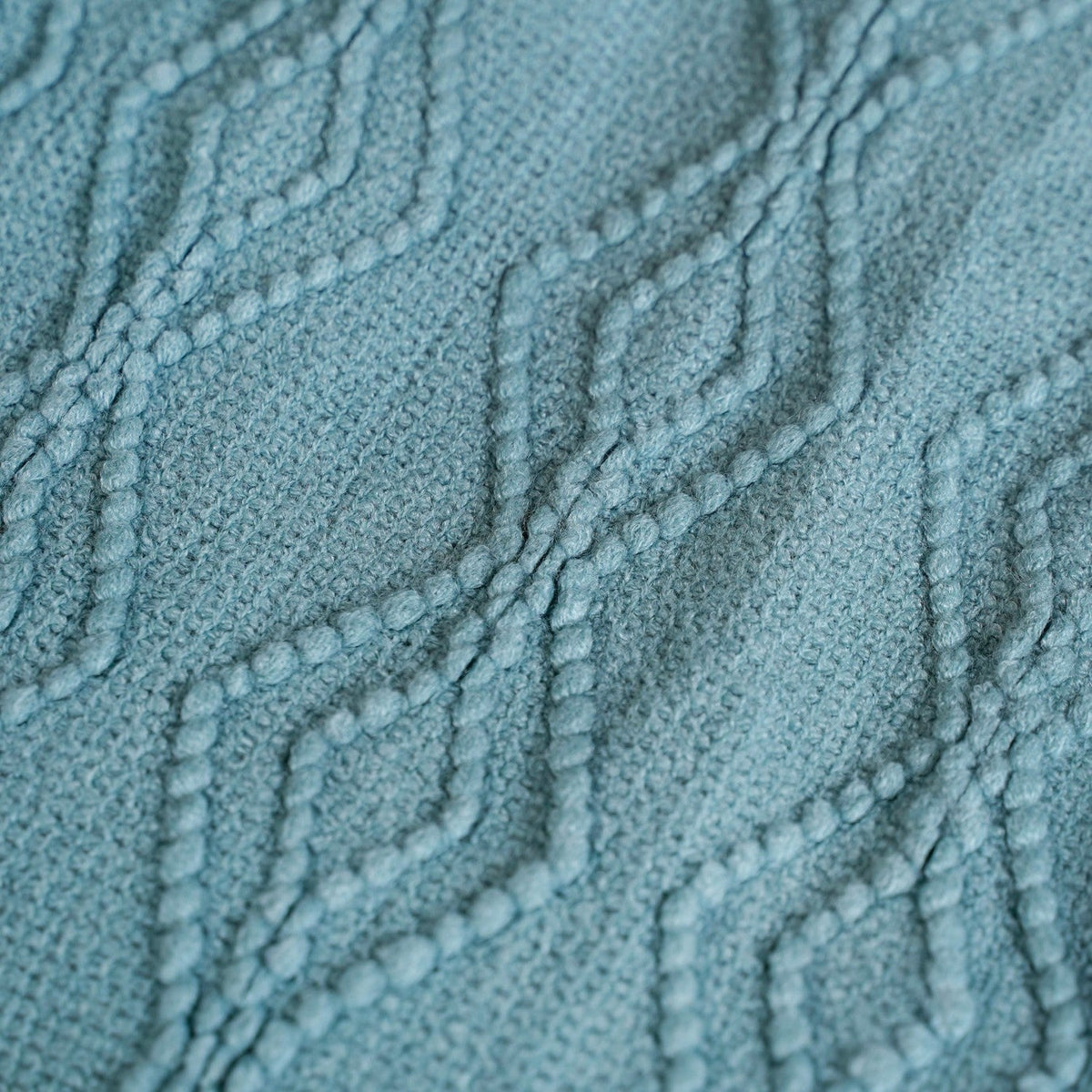 Teal Woven Throw Blanket Nestasia
