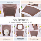 Curvy Dinner Table Mat Set Of 6 Nestasia