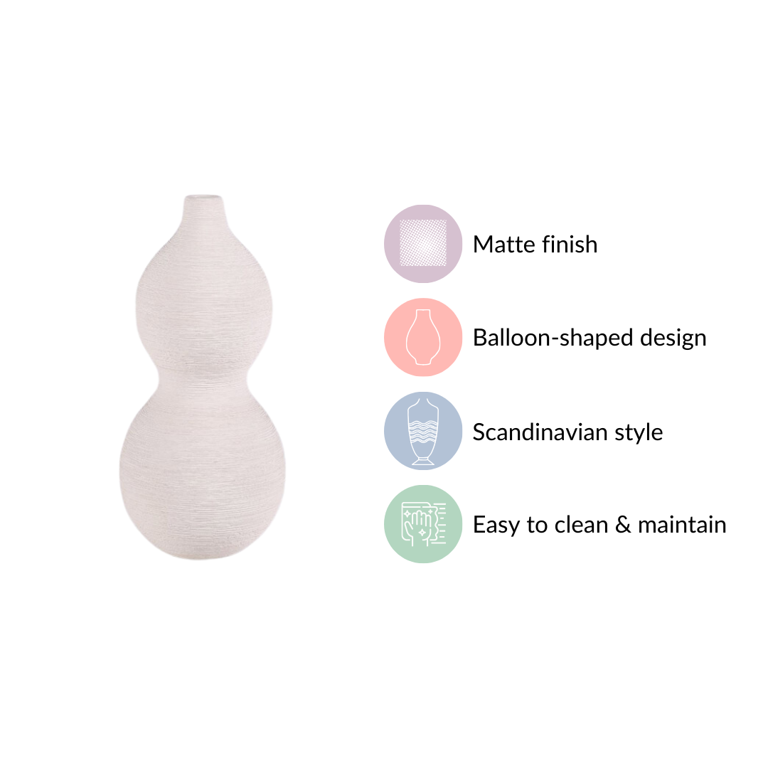 Gourd Matte Finish Flower Vase Nestasia