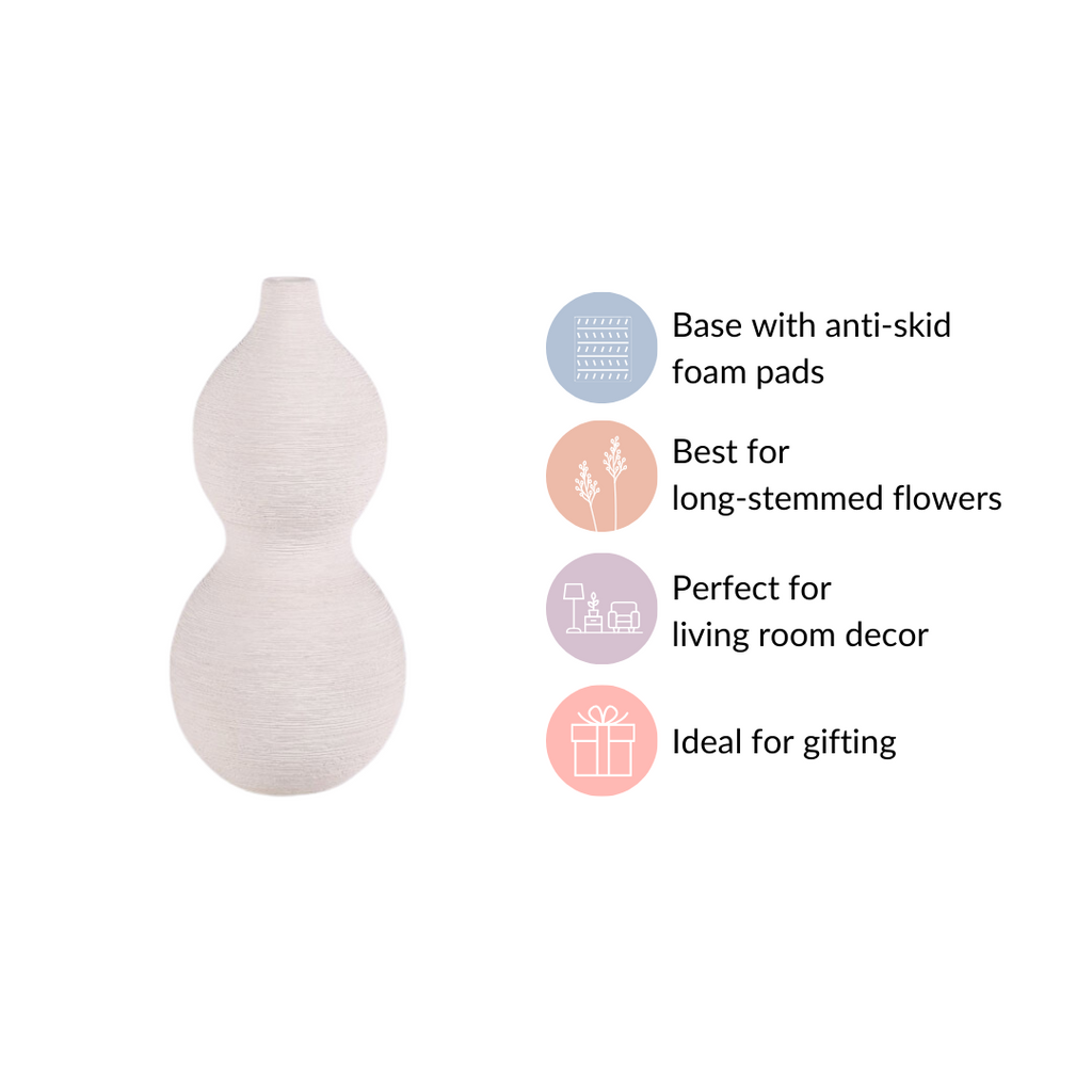 Gourd Matte Finish Flower Vase Nestasia