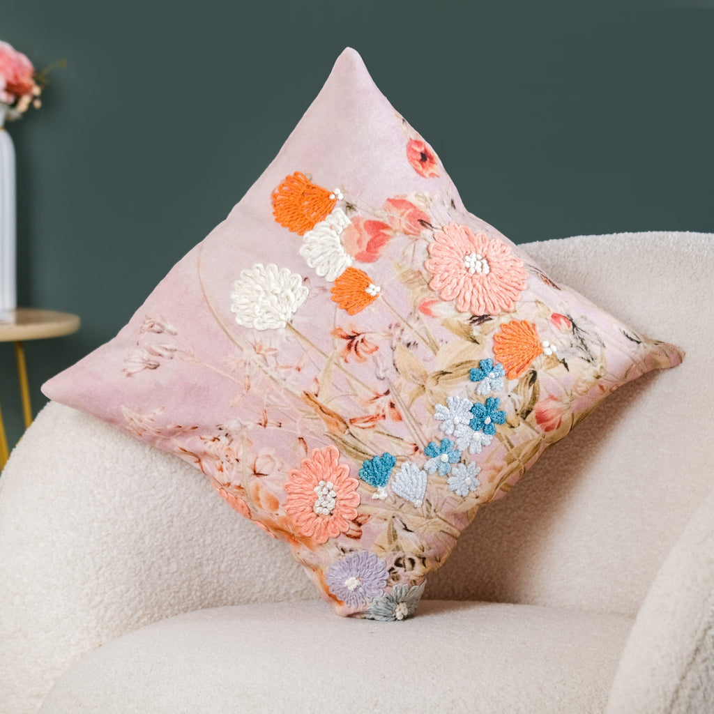 Petal Paradise Cotton Cushion Cover 40x40 cm Nestasia
