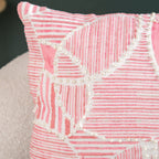 Soft Pink Embroidered Couch Cushion Cover 40x40 cm Nestasia